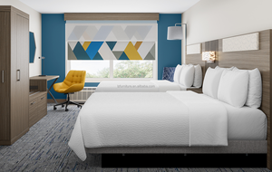 ชุดเฟอร์นิเจอร์โรงแรมหรู Holiday Inn Express Luxury Boutique ผลิตตามสั่งสำหรับห้องนอน พร้อมเตียงคิงไซส์ โซฟา โต๊ะทำงาน และตู้เสื้อผ้า - Product Image 3