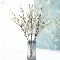 Ranting Bunga Sakura Persik Buatan Lateks Real Touch 80cm 4 Warna untuk Dekorasi Pernikahan dan Rumah Grosir