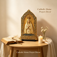 Chapiteau de Fatima en résine personnalisé, impression UV 3D, Notre-Dame Vierge Marie, arche gothique, articles religieux catholiques, cadeau, vente en gros, OEM