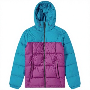Top Model <b>Men</b> Polyester Cotton Casual <b>Summer</b> Waterproof Zipper Puffer <b>Jacket</b> Hood Best Quality Custom Thin Canvas Front Most - Product Image 3