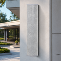 Altavoz de Columna Profesional para Exteriores, Resistente al Agua, con Rejilla Metálica, para Instalaciones Comerciales y de PA