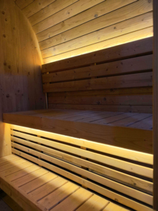 Helius truyền thống Thiết kế ngoài trời Cedar vuông Thùng tắm hơi với tùy chọn haviya phòng tắm hơi bếp - Product Image 5