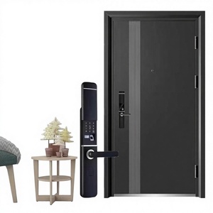 Puerta <span class=keywords><strong>de</strong></span> Seguridad Principal para Edificios Comerciales, <span class=keywords><strong>de</strong></span> Acero Galvanizado, Resistente al Viento y Anti-Rasguños, Venta al Por Mayor <span class=keywords><strong>de</strong></span> Fábrica - Product Image 4