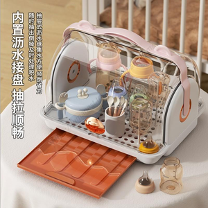 En gros, séchoir à biberons en plastique de haute qualité pour la maison avec couvercle, boîte de rangement pour biberons et organiseur de drainage pour enfants - Product Image 3