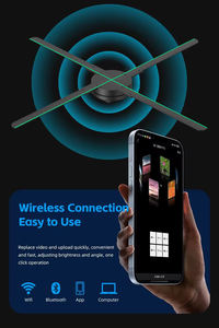 COEUS 100cm 4 lames 1600 <span class=keywords><strong>projecteur</strong></span> <span class=keywords><strong>holographique</strong></span> LED grande taille 3D ventilateur LED autre équipement publicitaire pour <span class=keywords><strong>Halloween</strong></span> Shop - Product Image 4