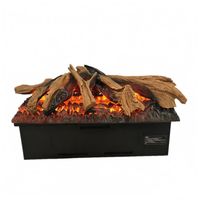 Cheminée électrique OEM en polyrésine, avec insert de bûches artificielles fait main, style Antique Master Flame, vente en gros, avec support