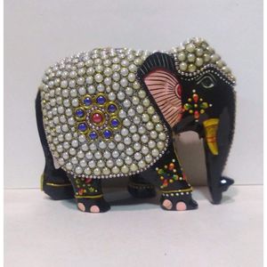 Elefante Artesanal Antiguo de Gran Tamaño, Pieza Decorativa Tradicional, Perfecta para Decoración Cultural de la India - Product Image 2