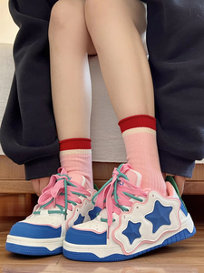 Polyvalent Femmes Casual Niche Platform Sneakers Multicolor Chunky Shoes Fashion Item Street Skateboarding Style - Product Image 3