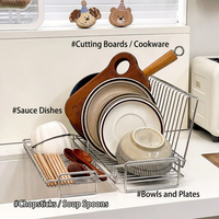 Étagère à vaisselle pliable en acier inoxydable 304 pour la cuisine