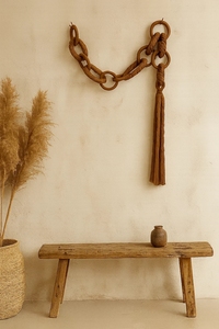 Terre brune inspirée Posemia corde de coton tissée à la main Art déco naturel <span class=keywords><strong>tenture</strong></span> <span class=keywords><strong>murale</strong></span> pour Diwali mariage anniversaire anniversaire - Product Image 3
