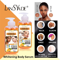 Sérum éclaircissant hydratant liquide à la vitamine C et à l'arbutine, avec acide hyaluronique, pour le visage et le corps - 500 ml