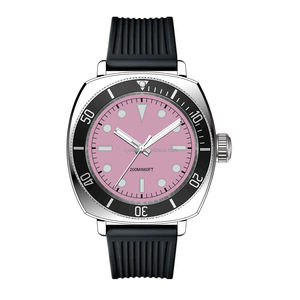 Orologio Subacqueo di Lusso con Movimento Svizzero Sellita Cassa in Acciaio Inossidabile Indici Luminosi Cinturino da 20mm in Gomma e Pelle per Uomo d'Affari - Product Image 2