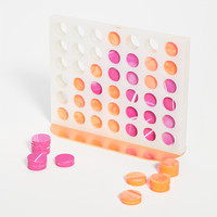 Jeu de quatre en ligne en acrylique transparent coloré personnalisé pour enfants et adultes avec options de taille personnalisable et OEM/ODM