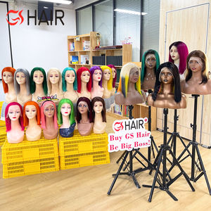 GS Perruque courte <span class=keywords><strong>pour</strong></span> femmes 8-14 pouces Transparent HD Lace Mink Cheveux vierges brésiliens avec fermeture 4x4 Petit bonnet noir Taille abordable - Product Image 3