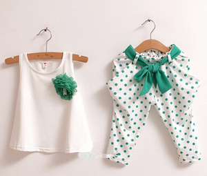 ชุดเสื้อผ้าเด็กนำเข้าจากเกาหลีของกูเกิลพร้อมดอกไม้ประดิษฐ์ - Product Image 4