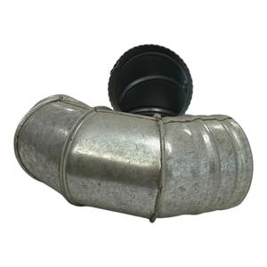 Coude à 90 degrés en fer galvanisé blanc pour échappement de fumée Conduit en spirale Soudé Ventilation Capot Coude Raccords de tuyauterie - Product Image 4