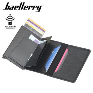 Baellerry Card Holder 4 Inch PU Leather <b>RFID</b> <b>Blocking</b> Credit Card <b>Wallet</b> Unisex - Product Image 2