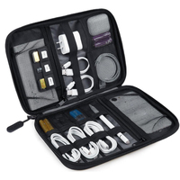 Grande trousse de rangement électronique de voyage pour accessoires technologiques, rangement de câbles, batterie externe, cartes SD, sac de rangement de voyage