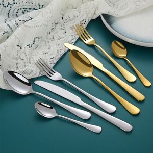 24-Piece Gold Stainless Steel Cutlery Set High Quality Luxury Nordic Design Style Heavy Texture Reusable Tableware - Product Image 3