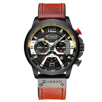 Montre-bracelet chronographe en acier inoxydable à quartz pour homme Curren 2023, design tendance, vente chaude, décontractée, sportive, étanche