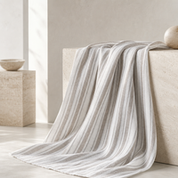 Tissu rayé teint en fil 100% lin, toucher doux, textile tissé respirant pour chemises d'été