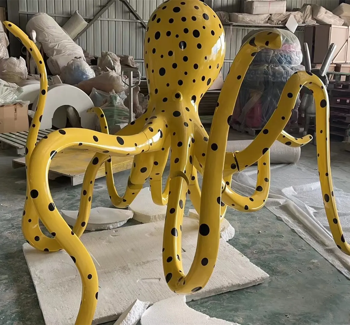 テーマ動物園の装飾のためのカスタム工場大型動物彫刻大型タコ像