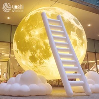 Installation d'une échelle gonflable Dreamy Moon and Cloud-Décoration de centre commercial et Hotspot de médias sociaux