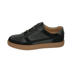 Zapatos de Hombre para Caminar al Aire Libre, Zapatos Casuales de Piel Vacuna Transpirable con Cordones, Cómodos y Antideslizantes, Zapatos de Moda de Cuero Genuino - Product Image 3