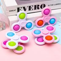 Nuevo Diseño Juguete Sensorial de Plástico Antiestrés Push Pop Bubble Finger Spinner Portátil Simple para Manos