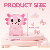 Jouets Squishies Axolotls Scintillants, Balles Anti-Stress Extensibles, Jouets Sensoriels Souples à Presser pour Enfants et Adultes, en Matériau EVA, Mignons pour Pâques