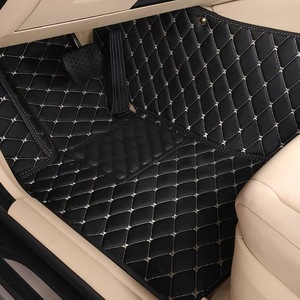 Tapis de sol de voiture en cuir de luxe personnalisés Lolly pour Reiz <span class=keywords><strong>Auris</strong></span>, toutes saisons, ensemble complet, 10 mm d'épaisseur, motif diamant, antidérapant, facile à nettoyer - Product Image 5