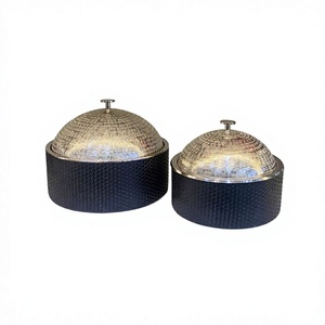 Set of Two metal Food Warmer Premium Quality Handmade <b>Casserole</b> Classic Stylish Wholesale Luxury metal Hotpot - Product Image 1