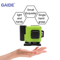 GAIDE Laser Niveau Rotatif 3D 12 Lignes Vert Auto-nivelant Mesure Croisée 360 Degrés