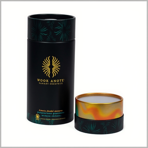 Emballage cosmétique biodégradable personnalisé imprimé Papier d'art Kraft Core Cylindre Tube Boîtes en carton rondes - Product Image 2