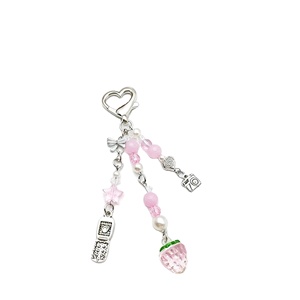 Coque de té<span class=keywords><strong>l</strong></span>éphone portable pour fille, style cool et sexy, avec porte-clés, chaîne anti-perte, porte-cartes au design original et breloques assorties - Product Image 2