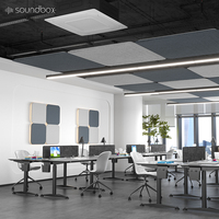 Soundbox déflecteur plafond insonorisation feutre panneau acoustique salle de travail éliminant les échos panneaux sonores