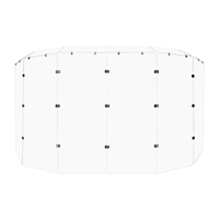 Ensemble de panneaux de protection de tambour en acrylique professionnel avec charnières chromées-insonorisation modulaire de 2 pieds x 5 pieds pour scène et studio