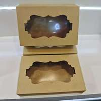 Boîte à gâteau de 4 pouces en gros, boîte d'emballage haut de gamme avec poignée et fenêtre transparente pour mousses et pâtisseries