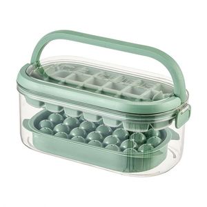 Moldes para Cubitos de Hielo Pequeños para Congelador, Paquete de 2 Bandejas para Cubitos de Hielo con Asa y Contenedor, Bandeja de Fácil Desmolde con 54 Rejillas - Product Image 3