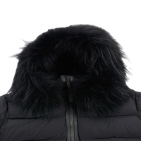 Big Luxury Custom Black Long Dicker Parka Daunen mantel Frauen Mit Pelz kragen