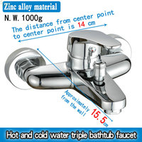Robinet de douche thermostatique mural en alliage de zinc chromé poli de haute qualité avec poignée unique pour printemps-été