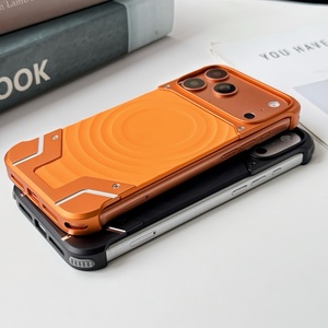 เคสกันกระแทกแบบไร้ขอบ วัสดุอะลูมิเนียมอัลลอยด์ พร้อมแผ่นหลังซิลิโคนลายนูนหรูหรา สำหรับ iPhone 18 17 14 15 16 Pro Max - Product Image 5