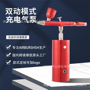 Kit de aerógrafo portátil recargable con alimentación USB, alimentación por gravedad, doble acción, velocidad ajustable para maquillaje, arte de uñas, pintura de modelos - Product Image 3