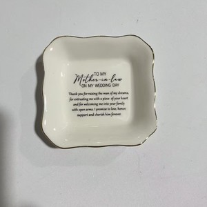 Bandeja y Plato de Cerámica Yixing Art <span class=keywords><strong>Deco</strong></span> con Borde Dorado para Exhibición de Joyas: Collares, Anillos y Pendientes - Product Image 4