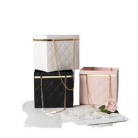 Nouveau Sac à Main Personnalisable à Motifs Floraux, Sac Cadeau de Haute Qualité avec Fleurs Décoratives, Sac Bouquet de Fleurs