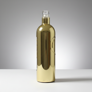 Bouteille en verre vide de 750 ml pour <span class=keywords><strong>alcool</strong></span>, plaquée or, pour vodka ou <span class=keywords><strong>mezcal</strong></span> - Product Image 1