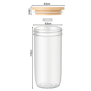 Boba reutilizable para bebidas, botella de viaje, tazas de boca ancha, sellador al vacío, lata de vidrio, frascos de Mason con tapas y pajitas - Product Image 6