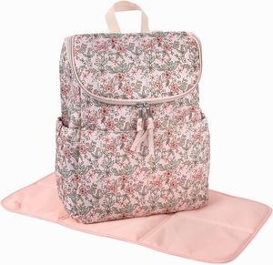 <span class=keywords><strong>Sac</strong></span> <span class=keywords><strong>à</strong></span> dos multifonctionnel pour couches et voyage, motif floral, avec matelas <span class=keywords><strong>à</strong></span> <span class=keywords><strong>langer</strong></span> et sangles pour poussette, en polyester - Product Image 2