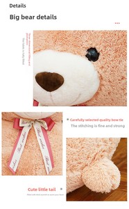 Peluche personnalisée surdimensionnée, grand ours en peluche, poupée ours en peluche, panda géant, cadeau d'anniversaire, rembourrage en coton PP - Product Image 6