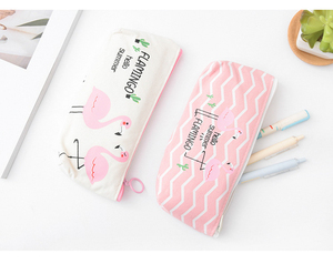 Trousse à crayons en toile pour enfants, <span class=keywords><strong>cactus</strong></span> flamant rose, fermeture éclair, trousse à cosmétiques, cadeau de papeterie, nouvelle collection - Product Image 5